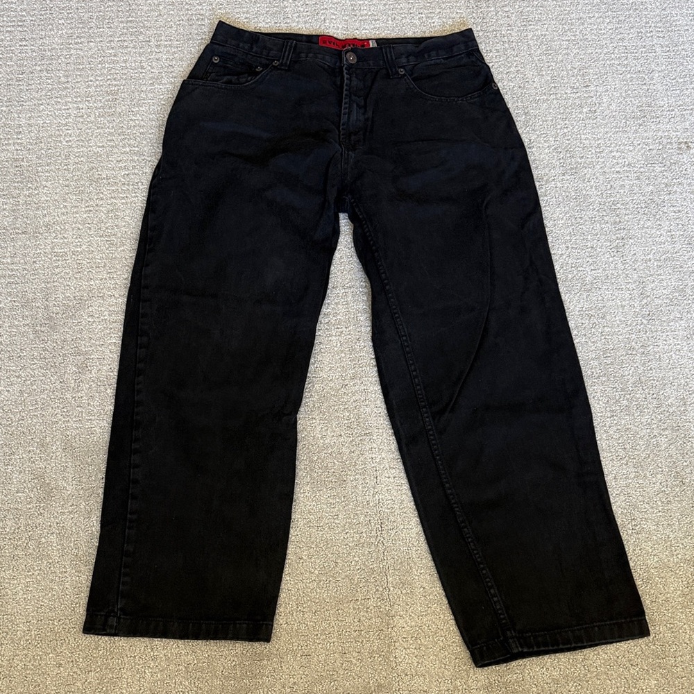 Men's Black Straight Jeans
